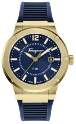 Ferragamo Men's F-80 43mm Gold-Tone Watch (SFHY02822)