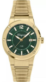 Ferragamo Men's F-80 43mm Gold-Tone Watch (SFHY02921)