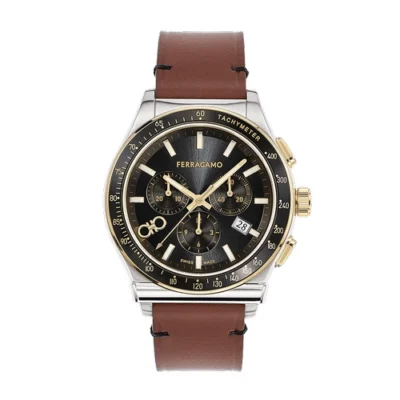 Ferragamo Men's Gancini Chronograph 42mm Two-Tone Watch (SFKZ00323)