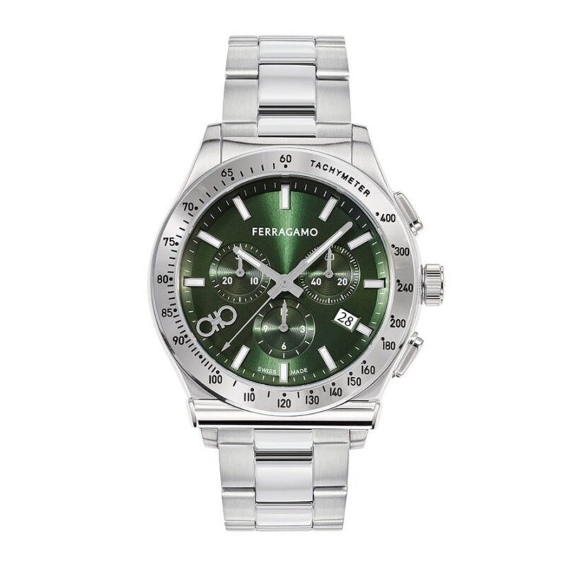 Ferragamo Men's Gancini Chronograph 42mm Stainless Steel Watch (SFKZ00423)