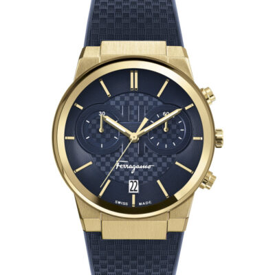 Ferragamo Men's Chronograph 42mm Gold-Tone Watch (SFME00221)