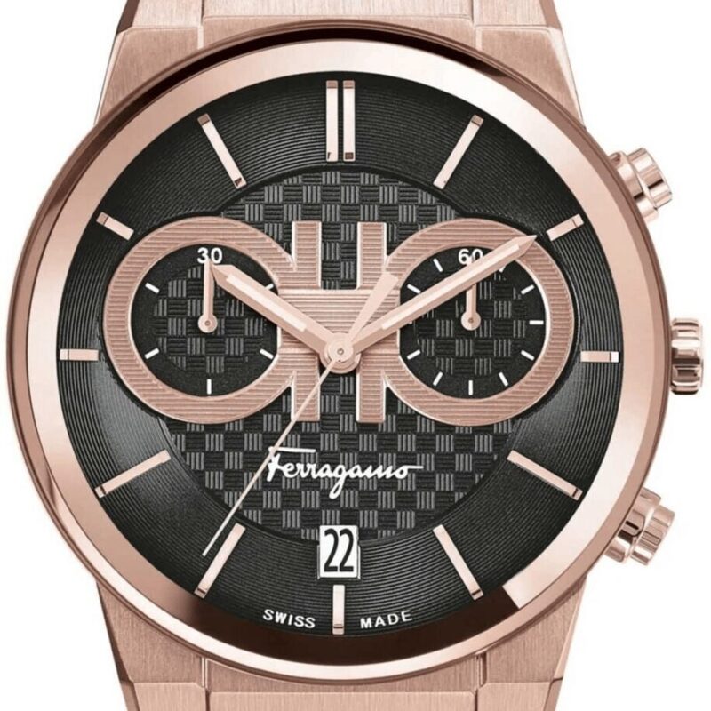 Ferragamo Men's 42mm Rose Gold-Plated Chronograph Watch (SFME00721)