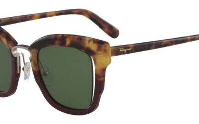 Salvatore Ferragamo Women's SF 886S Red Havana/Green Sunglasses