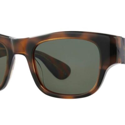 Garrett Leight Men's SHASTA SUN Spotted Brown Shell/Pure G15 Polar Sunglasses