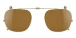 Garrett Leight SHERWOOD CLIP Clip On - Antique Gold/Oak Eyeglasses