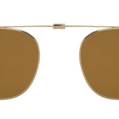 Garrett Leight SHERWOOD CLIP Clip On - Antique Gold/Oak Eyeglasses