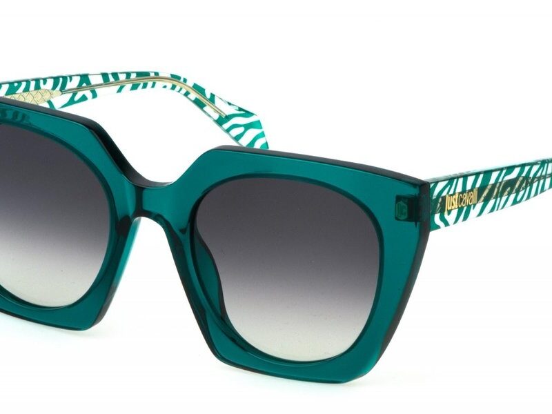 Just Cavalli Unisex SJC088V Transparent Green / Grey Shaded Sunglasses Just Cavalli Unisex SJC088V Transparent Green / Grey Shaded Sunglasses