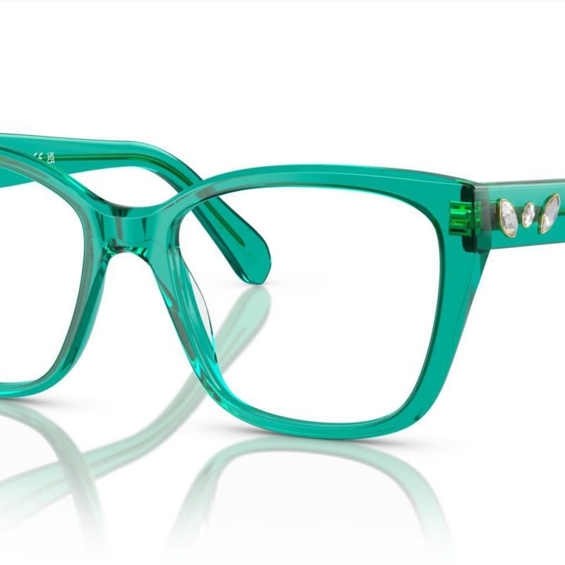 Swarovski Women's SK2008 Transparent Green Eyeglasses Swarovski Women's SK2008 Transparent Green Eyeglasses