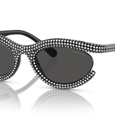 Swarovski Women's SK6006 Black/Dark Grey Sunglasses