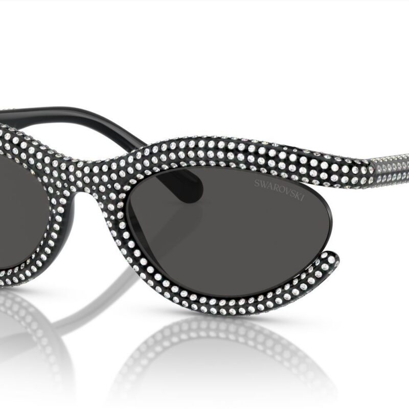 Swarovski Women's SK6006 Black/Dark Grey Sunglasses