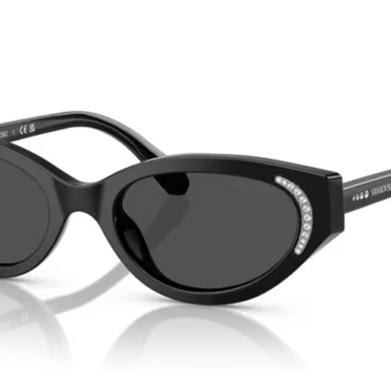 Swarovski Women's SK6030 Black/Dark Grey Sunglasses