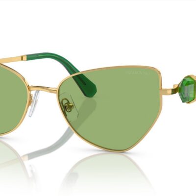 Swarovski Women's SK7003 Gold/Green Sunglasses