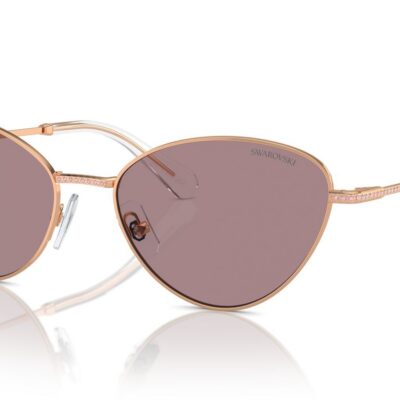 Swarovski Women's SK7014 Rose Gold/Violet Brown Sunglasses