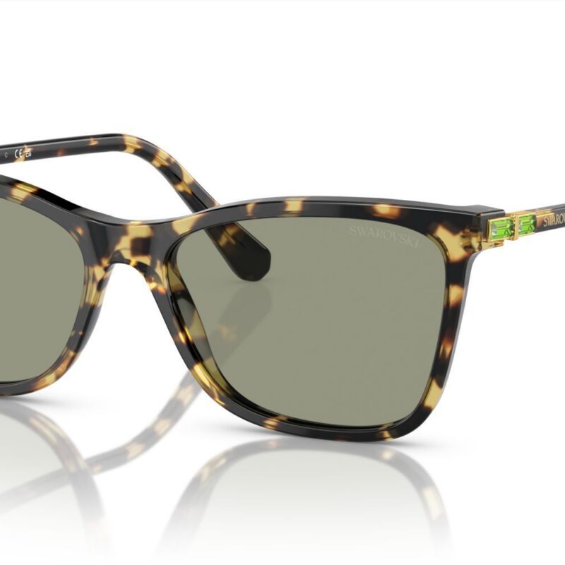 Swarovski Women's SK 6004 Havana/Dark Green Sunglasses