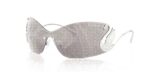 Swarovski Women's SK 7020 Silver/Light Grey Silver Mirror Sunglasses