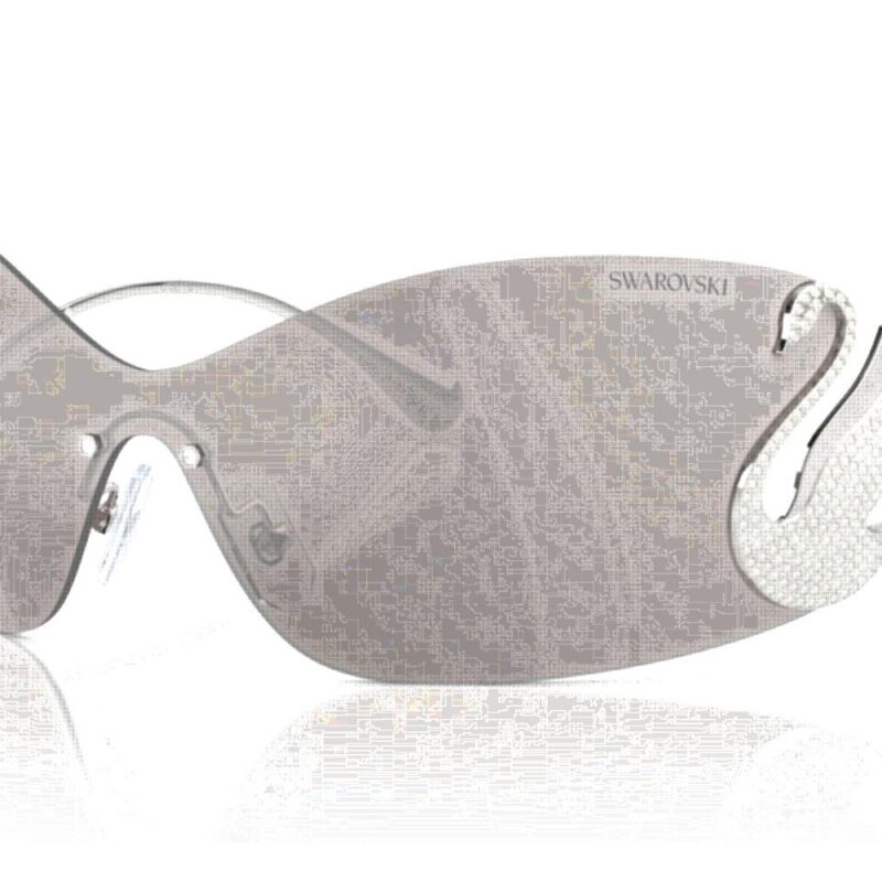 Swarovski Women's SK 7020 Silver/Light Grey Silver Mirror Sunglasses