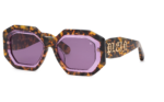 Philipp Plein Men's SPP098M Havana/Violet Sunglasses