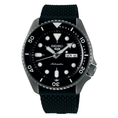 Seiko 5 Men's 42mm Black Stainless Steel Watch (SRPD65K2)