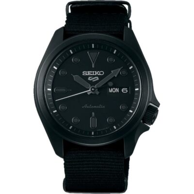 Seiko 5 Men's Black Stainless Steel Watch (SRPE69K1)