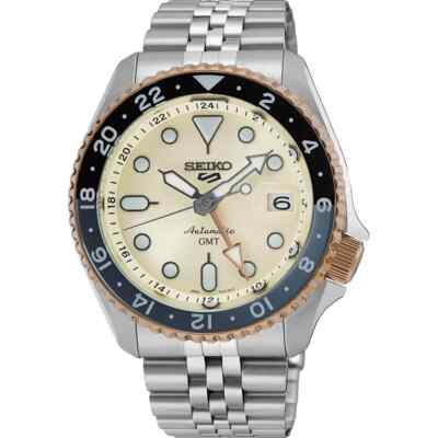 Seiko 5 Sports GMT Men's Two-Tone Watch (SSK046K1)