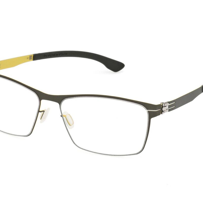 Ic!berlin Men's STUART L. IC5059 Black - Yellow Eyeglasses