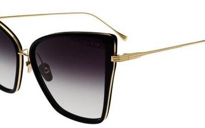 Dita Unisex SUNBIRD Matte Black Gold 18K/Dark Grey Sunglasses