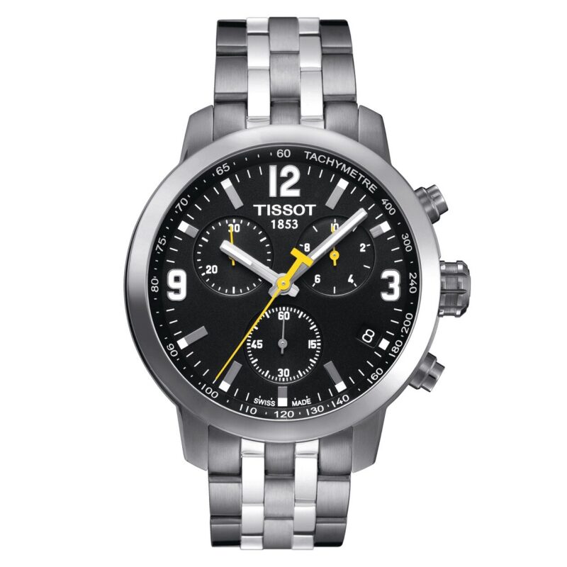 Tissot PRS 200 Chronograph Men's 42mm Black Yellow Accent Watch (T055.417.11.057.00)
