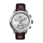 Tissot PRS 200 Chronograph Men's 42mm White Dial Leather Watch (T055.417.16.037.00)