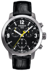 Tissot PRS 200 Chronograph Men's 42mm Black Leather Watch (T055.417.16.057.00)