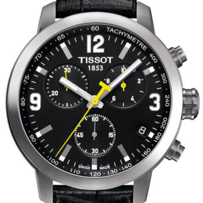 Tissot PRS 200 Chronograph Men's 42mm Black Leather Watch (T055.417.16.057.00)