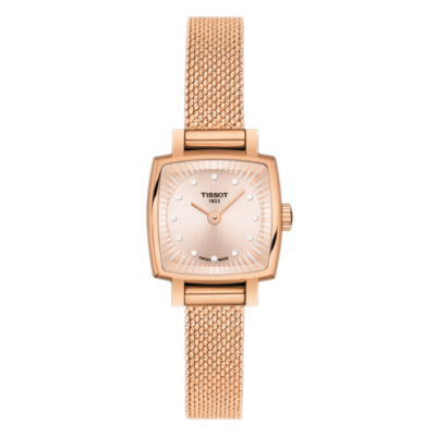 Tissot Women's 20mm Square Rose Gold Pink Dial Watch (T058.109.33.456.00)