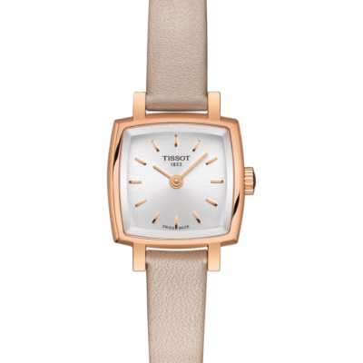 Tissot Women's 20mm Square Rose Gold Leather Watch (T058.109.36.031.02)