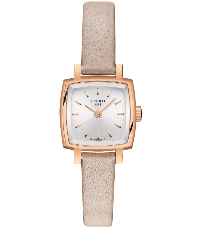 Tissot Women's 20mm Square Rose Gold Leather Watch (T058.109.36.031.02)