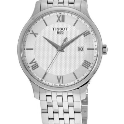 Tissot Tradition Men's 43mm Steel Roman Dial Watch (T063.610.11.038.00)