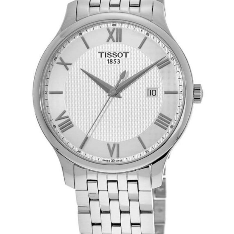Tissot Tradition Men's 43mm Steel Roman Dial Watch (T063.610.11.038.00)
