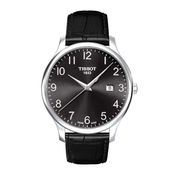 Tissot Tradition Men's 43mm Black Full-Numeral Watch (T063.610.16.052.00) Tissot Tradition Men's 43mm Black Full-Numeral Watch (T063.610.16.052.00)