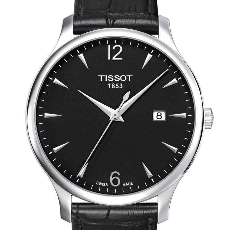 Tissot Tradition Men's 43mm Black Leather Watch (T063.610.16.057.00) Tissot Tradition Men's 43mm Black Leather Watch (T063.610.16.057.00)