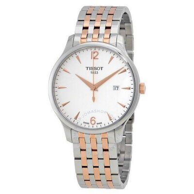 Tissot Tradition Men's 43mm Two-Tone Rose Gold Watch (T063.610.22.037.01)