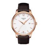 Tissot Tradition Men's 43mm Rose Gold White Dial Watch (T063.610.36.037.00)