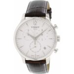 Tissot Tradition Chronograph Men's 42mm White Dial Leather Watch (T063.617.16.037.00)