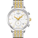 Tissot Tradition Chronograph Men's 42mm Two-Tone White Dial Watch (T063.617.22.037.00)