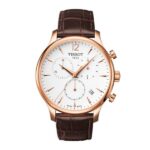 Tissot Tradition Chronograph Men's 42mm Rose Gold White Dial Watch (T063.617.36.037.00)