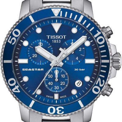 Tissot Seastar Men's 45.5mm Chronograph Watch (T120.417.11.041.00)