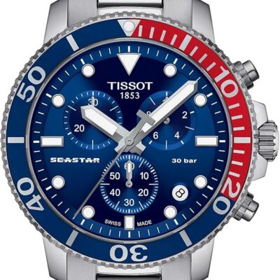 Tissot Seastar Men's 45.5mm Chronograph Watch (T120.417.11.041.03)