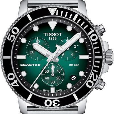 Tissot Seastar Men's 45.5mm Chronograph Watch (T120.417.11.091.00)