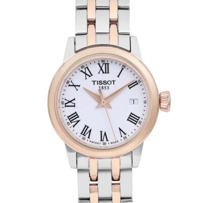 Tissot Women's 28mm Two-Tone Rose Gold and Silver Watch (T129.210.22.013.00)