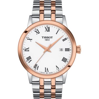 Tissot Men's 42mm Two-Tone Rose Gold and Silver Watch (T129.410.22.013.00)