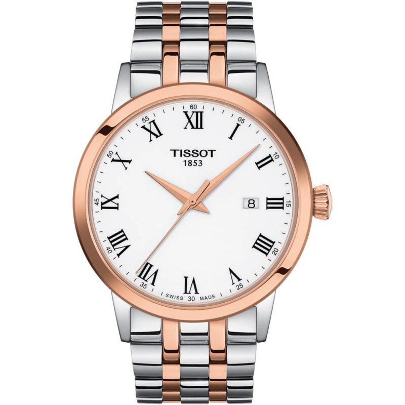 Tissot Men's 42mm Two-Tone Rose Gold and Silver Watch (T129.410.22.013.00)