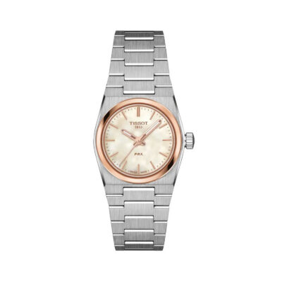 Tissot Women's PRX 25mm Two-Tone Rose Gold and Silver Watch (T137.010.21.111.00)
