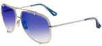 Dita Unisex TALON Silver/Soft Blue Dark Grey Shaded Sunglasses
